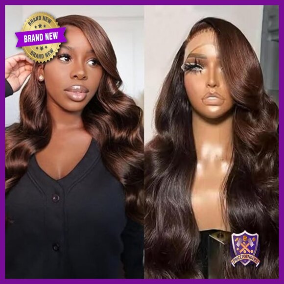26 Inch Human Hair Lace Front Wig 13x4 HD Body Wave 180% Density main image 6